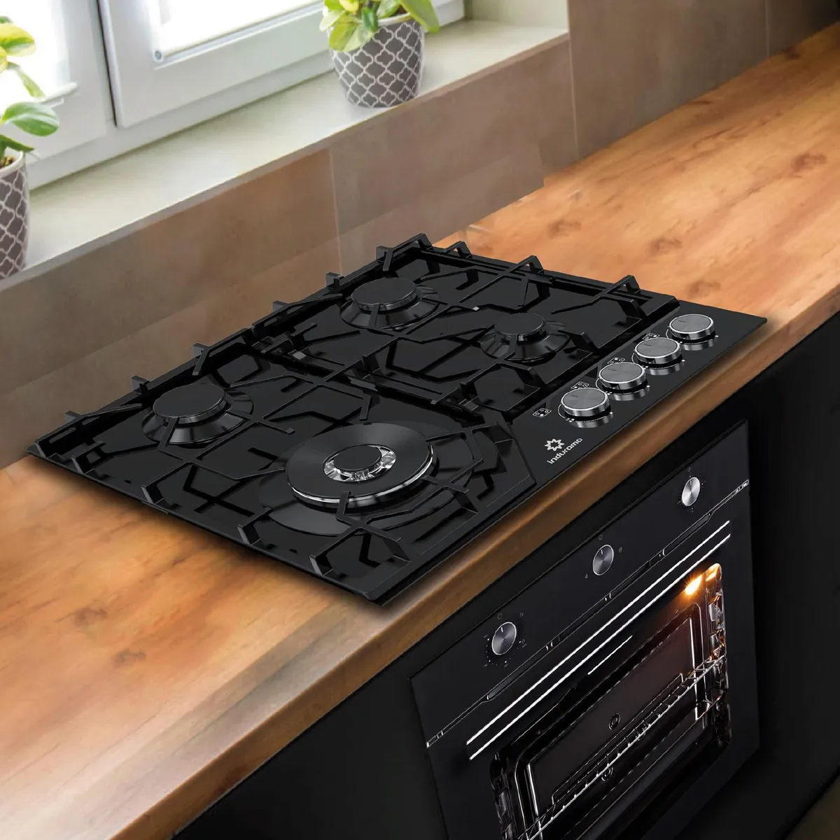 INDURAMA - Cocina empotrable Gas Indurama EGASI-604CGNE X4 Quemadores