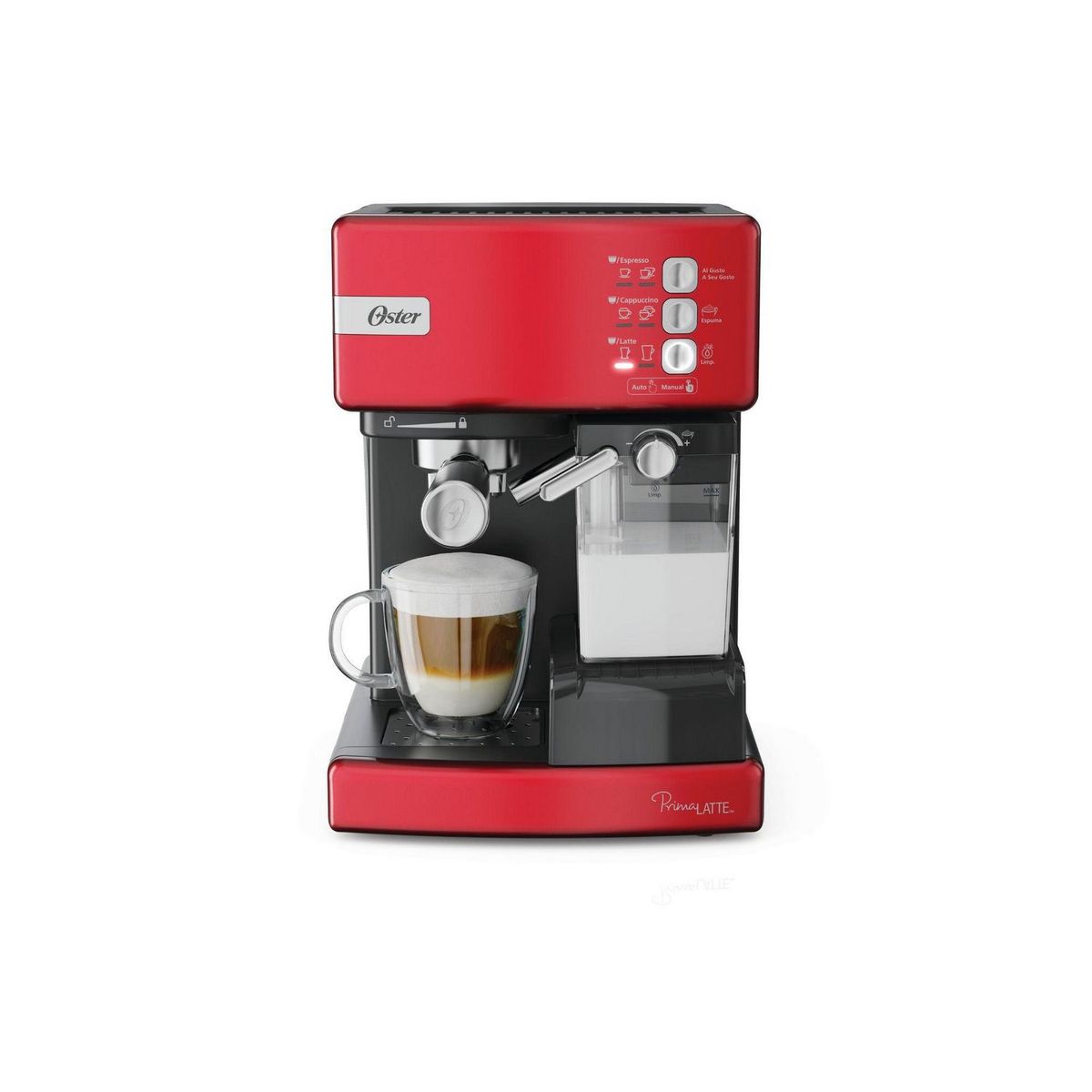 OSTER - Cafetera Primalatte 1.2l Rojo