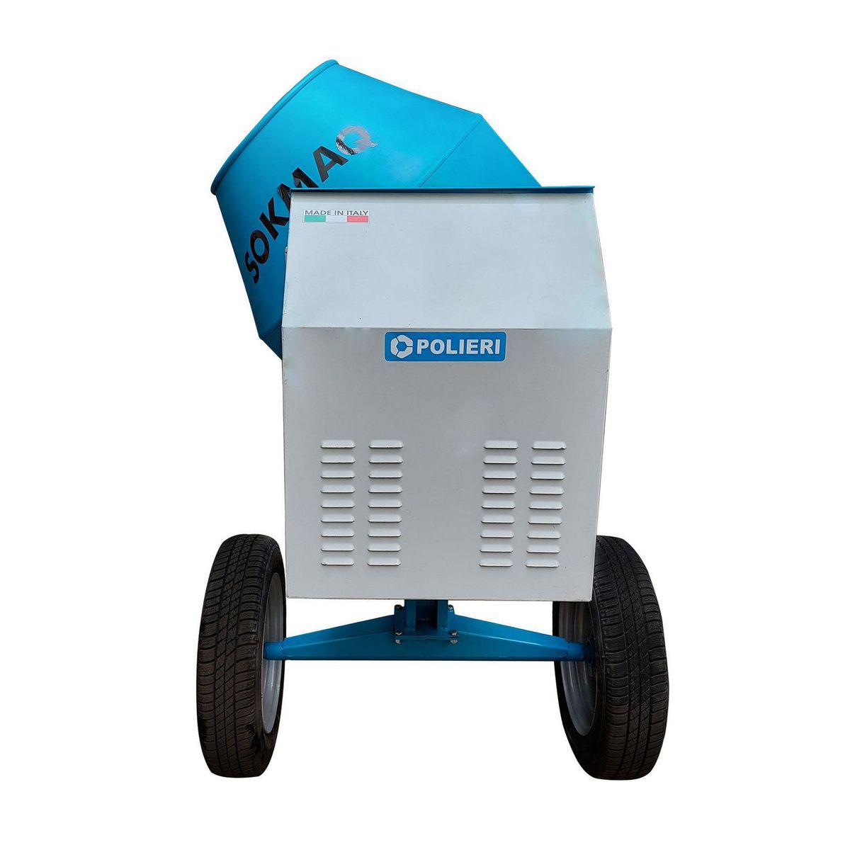 SOKMAQ - Trompo Mezclador Eléctrico 2 HP 255 Lt Polieri TECH380 Sokmaq