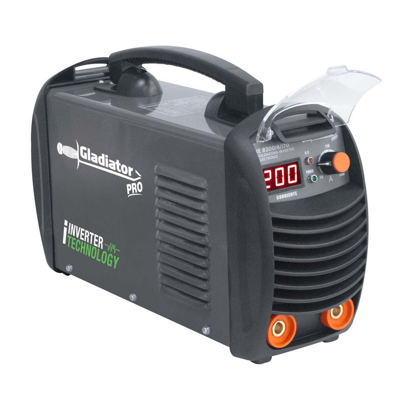GLADIATOR - Soldadora Eléctrica Inverte  200A MMA con Conectores DE 3/8 Galdiator