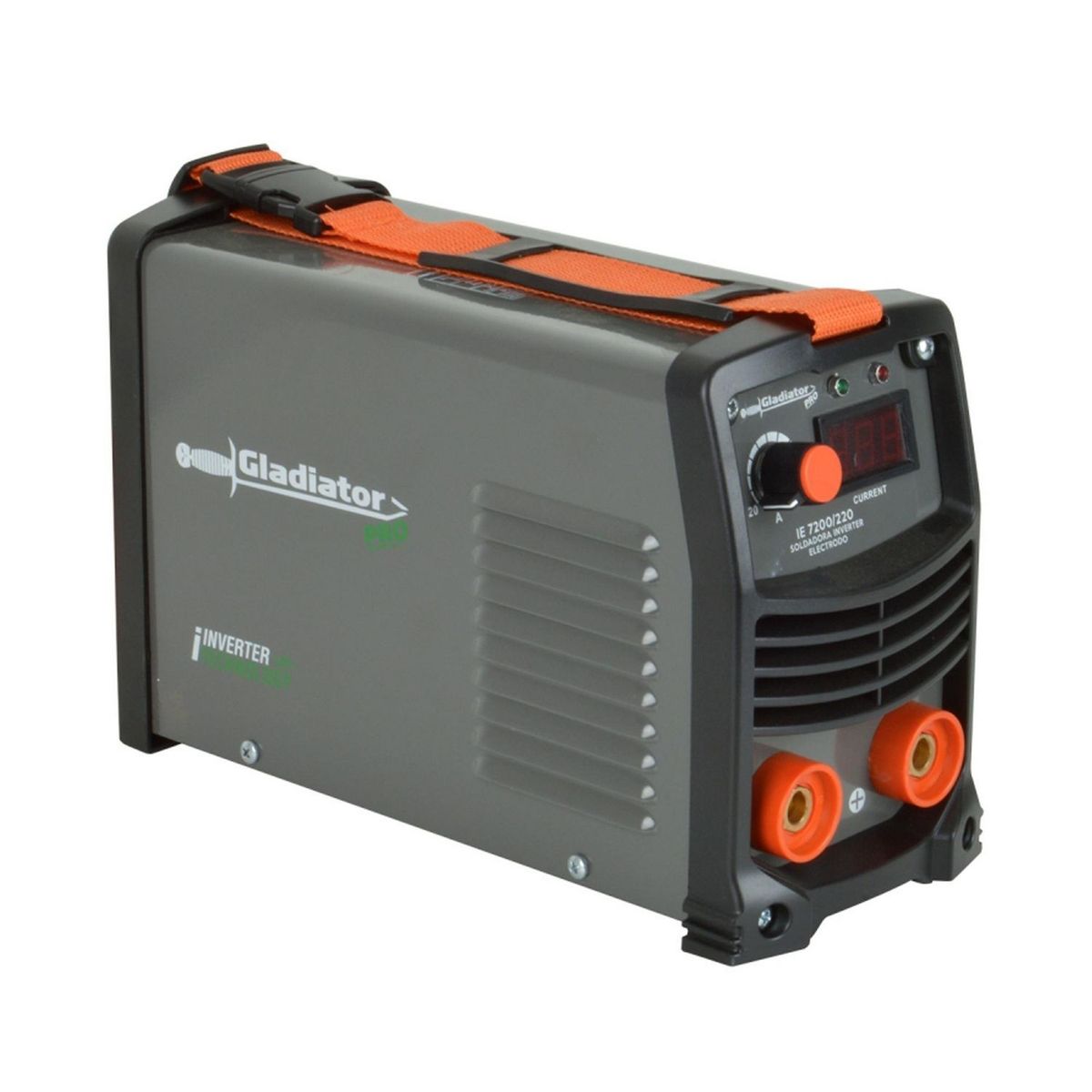 GLADIATOR - Soldadora Eléctrica Inverter 200A MMA con Conectores 3/8 Gladiator