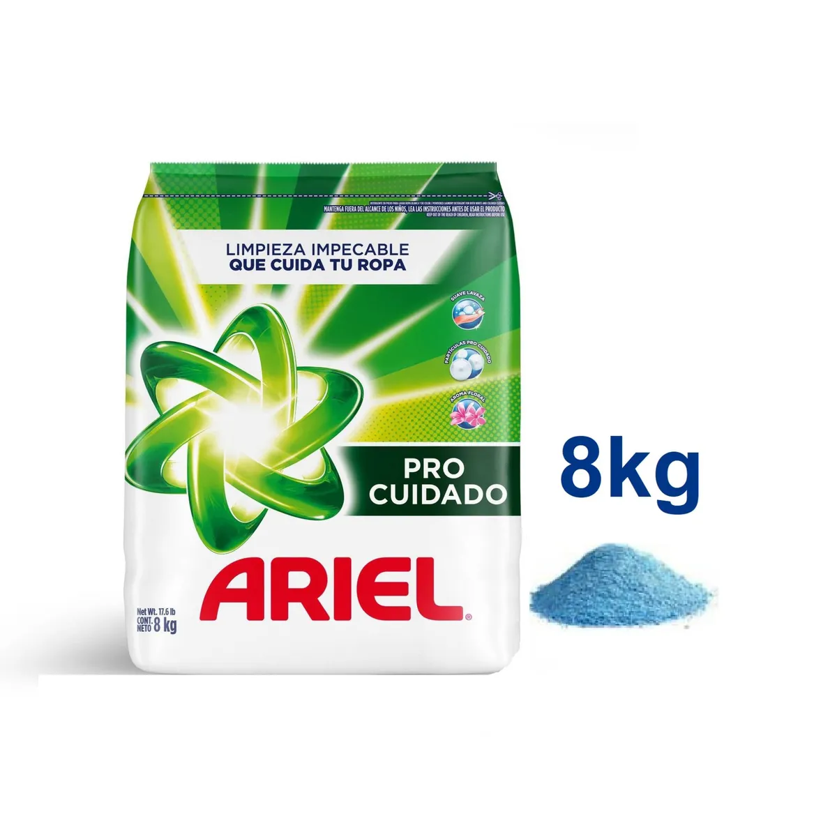 ARIEL - Detergente En Polvo Ariel Pro Cuidado 8Kg