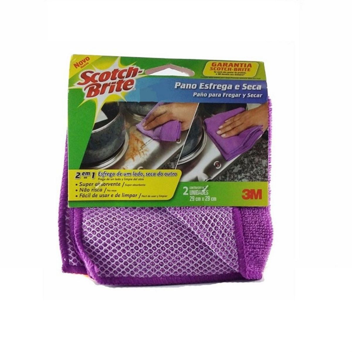 SCOTCH BRITE - Pack x2 Paños Scotch Brite para Fregar y Secar