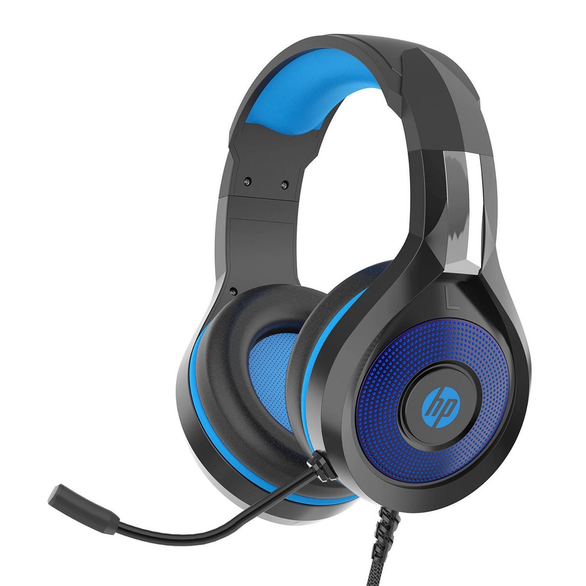HP - Auriculares USB HP con Micrófono DHE-8010 Negro/Azul