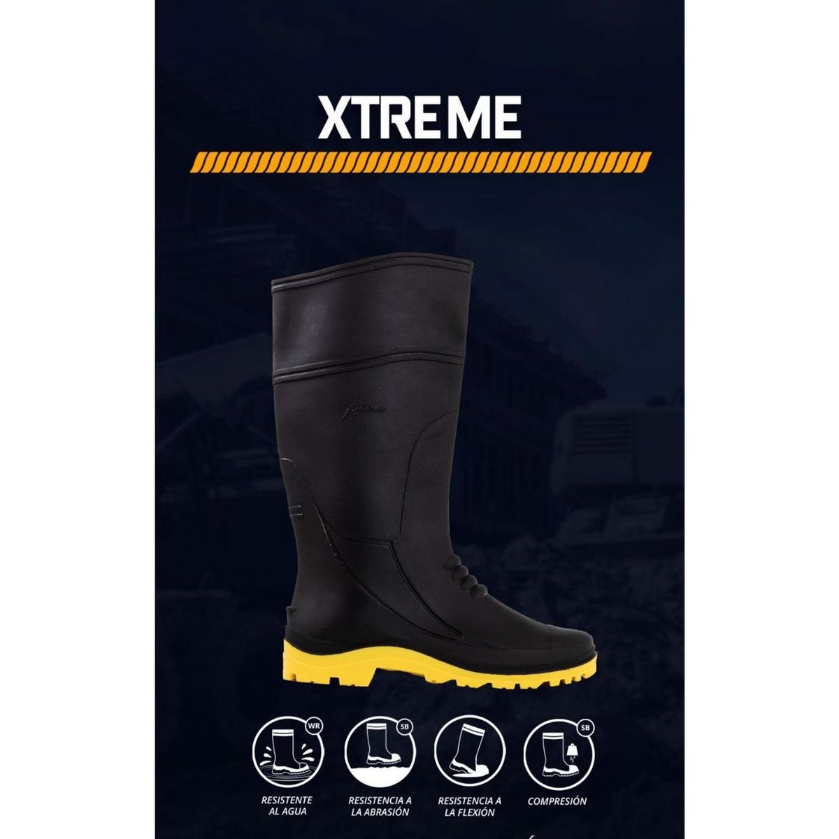 WALL SAFETY - Zapatos de Seguridad PVC Unisex Negra