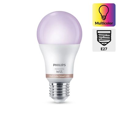 Foco LED Philips Wiz Bulbo Color 8W A60