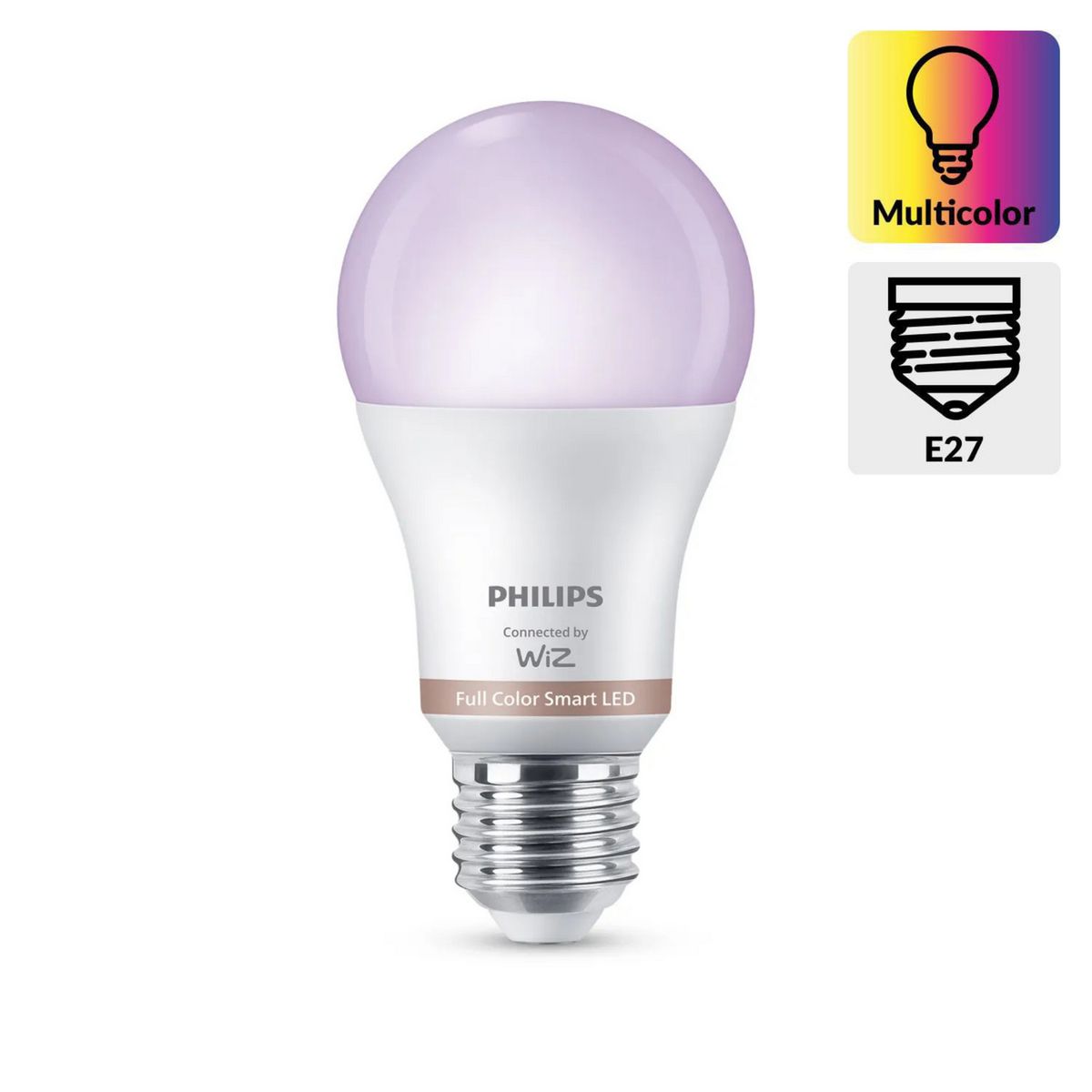 WIZ - Foco LED Philips Wiz Bulbo Color 8W A60