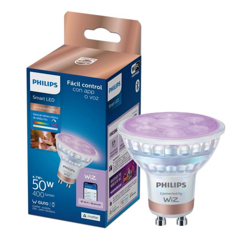 WIZ - Foco LED Philips Wiz Dicroica RGB 4.7W
