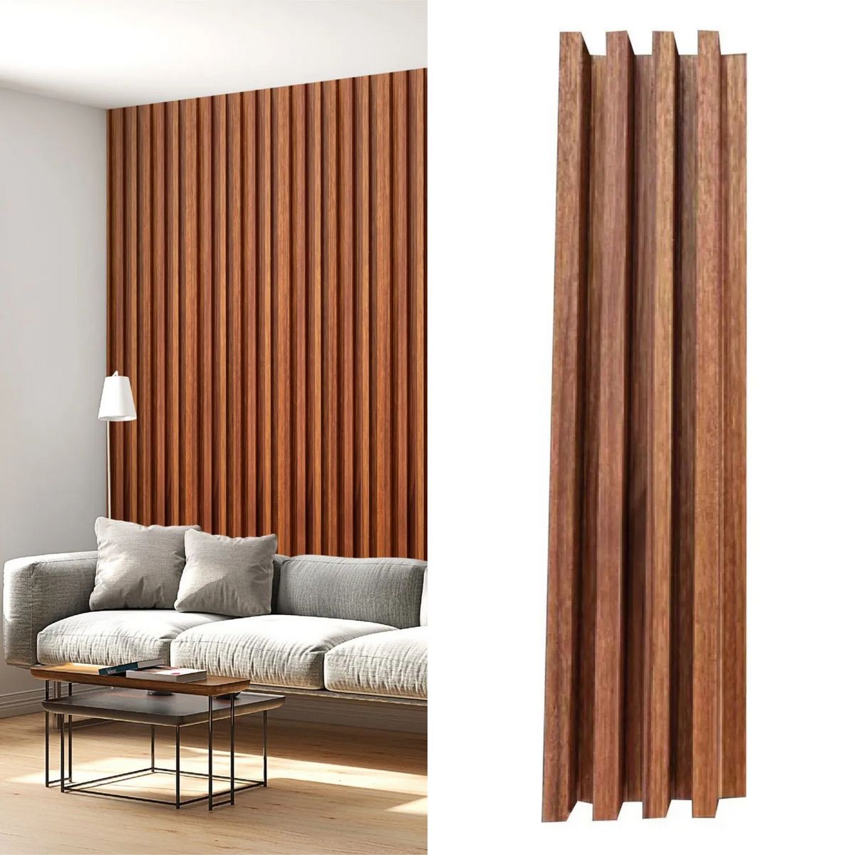 DECOKASA - Wallpanel WPC Walnut 2.90mx16cm - Por Unidad