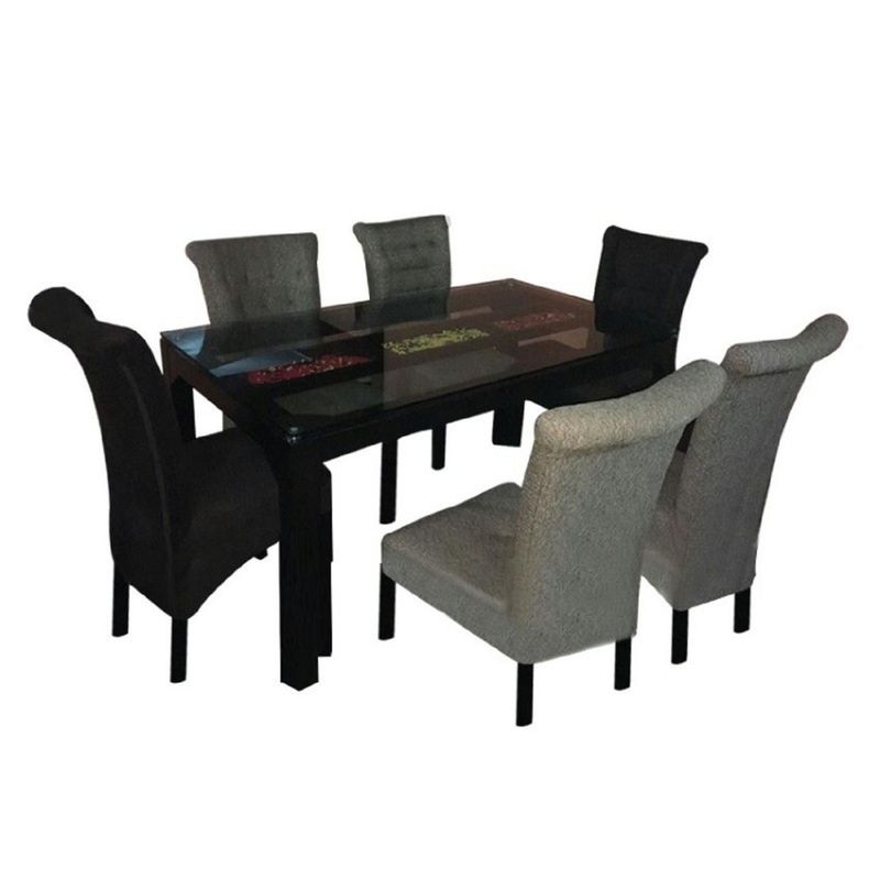 DECOHOME - Juego de Comedor 6 Sillas Pilar