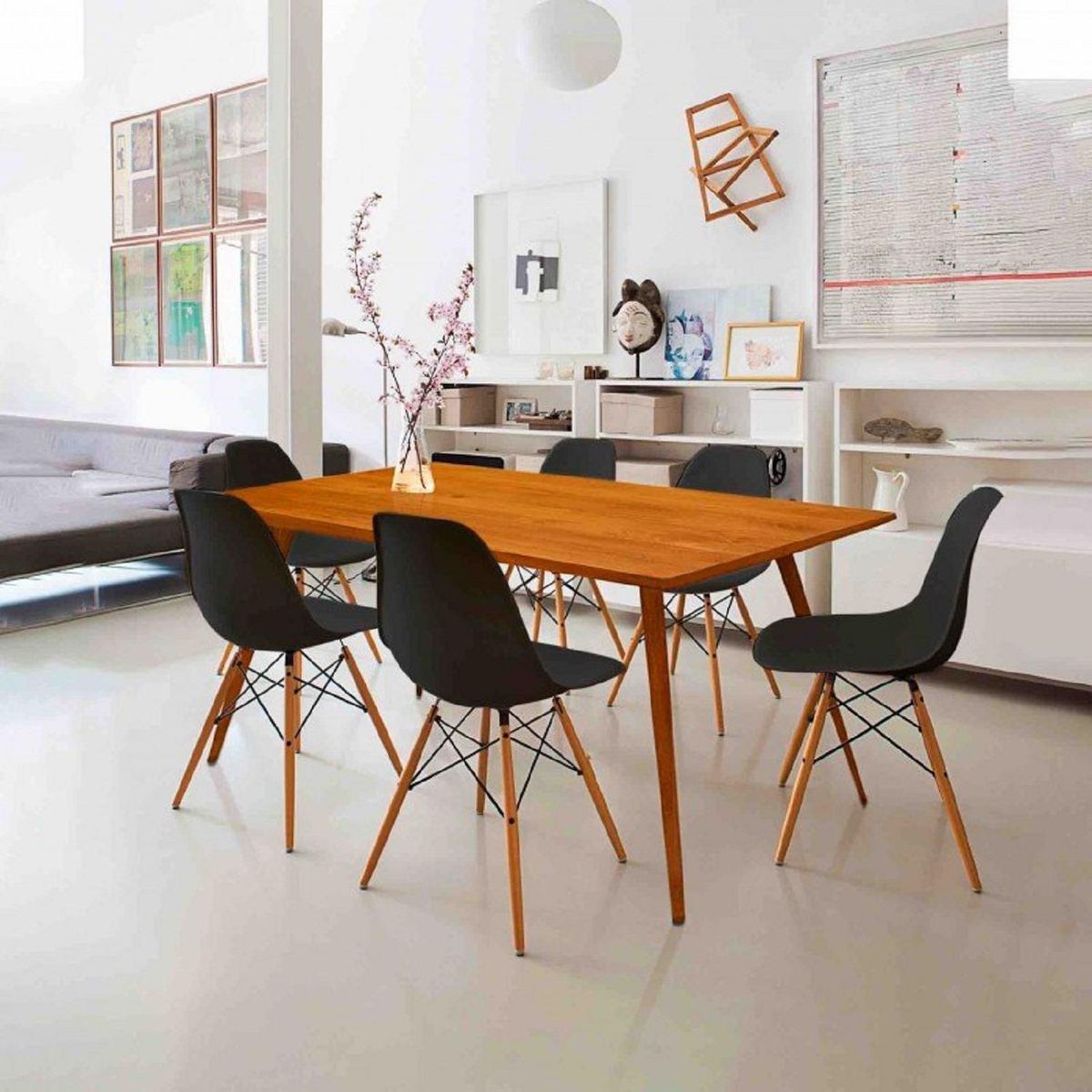 DECOHOME - Juego de Comedor 6 Sillas Anastasia