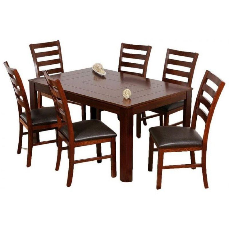 DECOHOME - Juego de Comedor 6 Sillas Adama