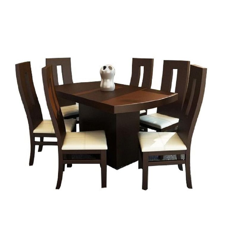 DECOHOME - Juego de Comedor Dimas 6 Sillas