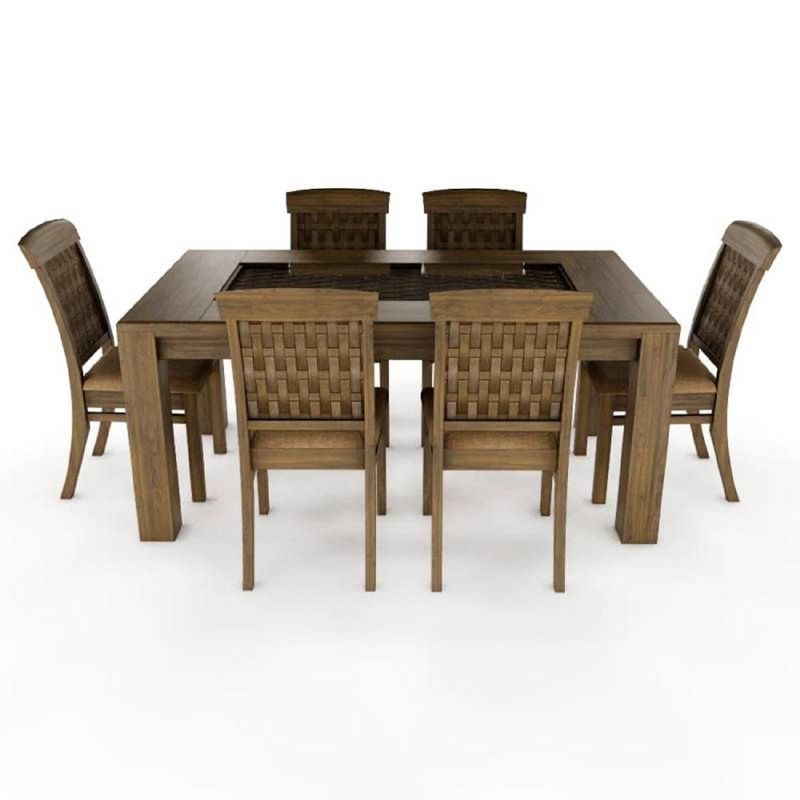 DECOHOME - Juego de Comedor Laurel 6 Sillas