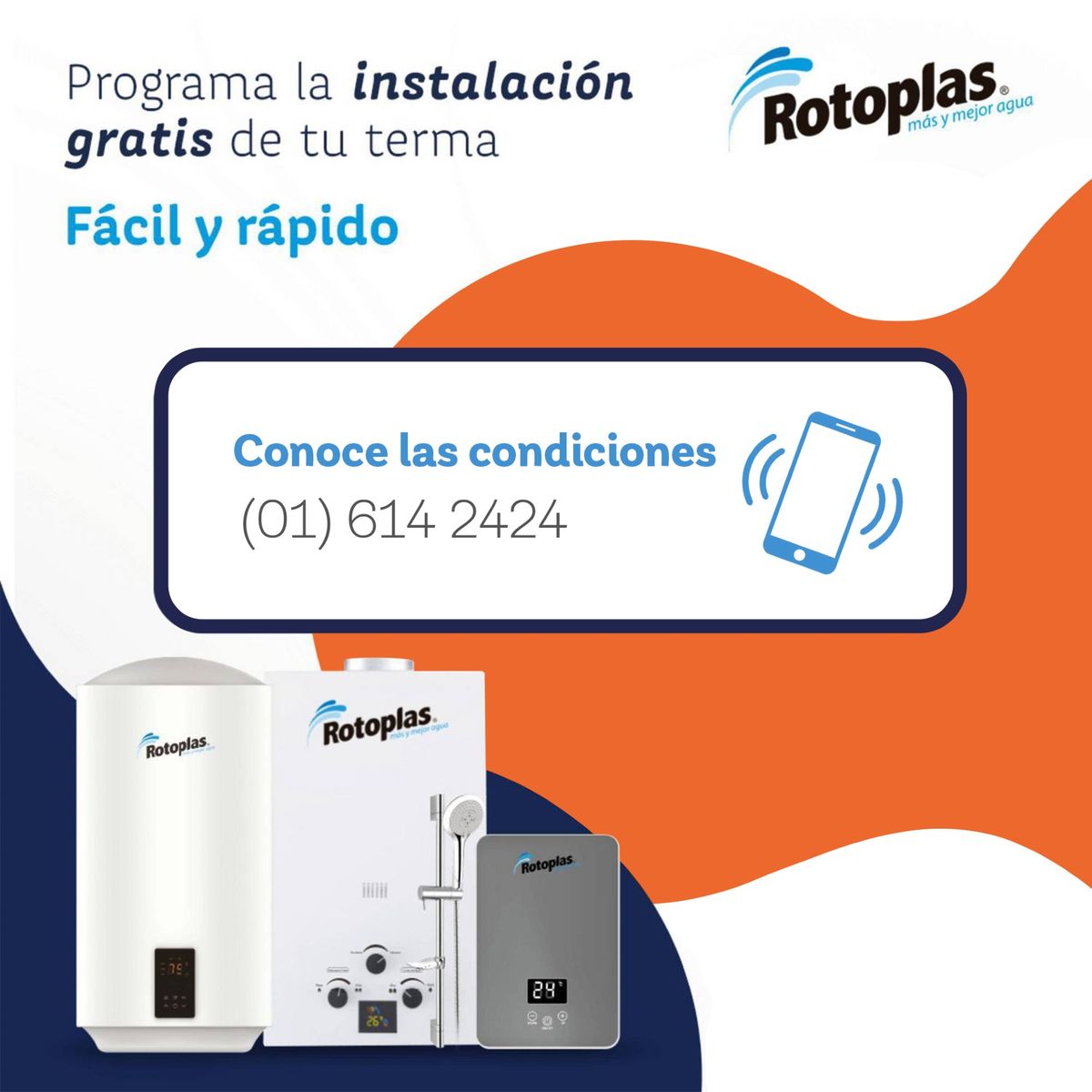 ROTOPLAS - Terma Eléctrica Rotoplas Ecosmart Wi-Fi 80L