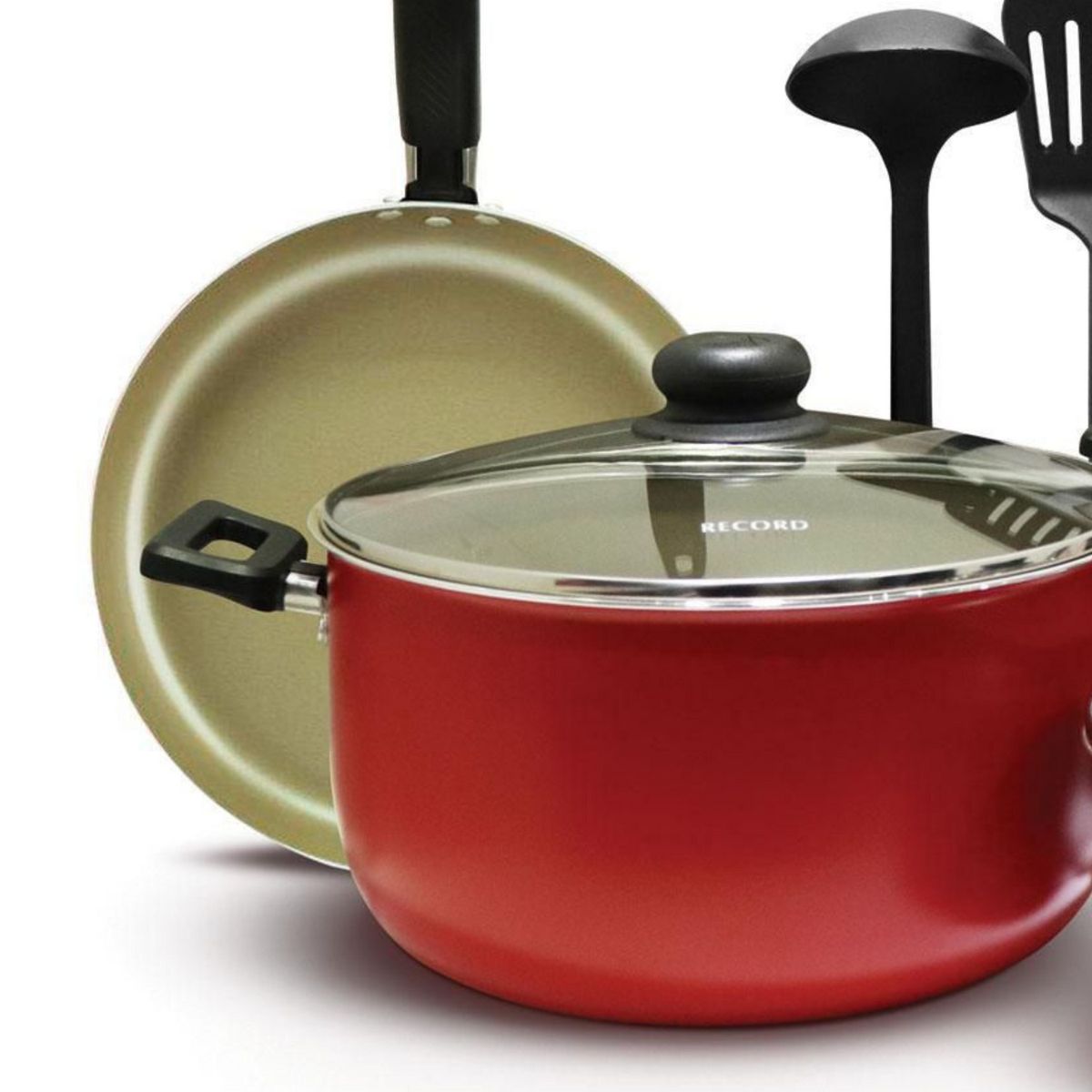 RECORD - Juego 9 Piezas Antiadherente Rojo