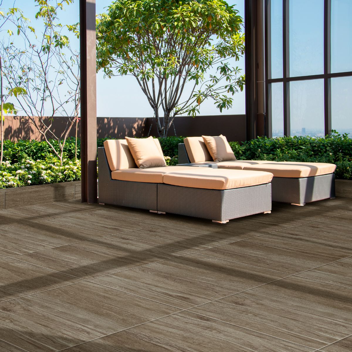 GALA - Ceramica Marrón Maderado 60x60cm 1.44m2 Centenario