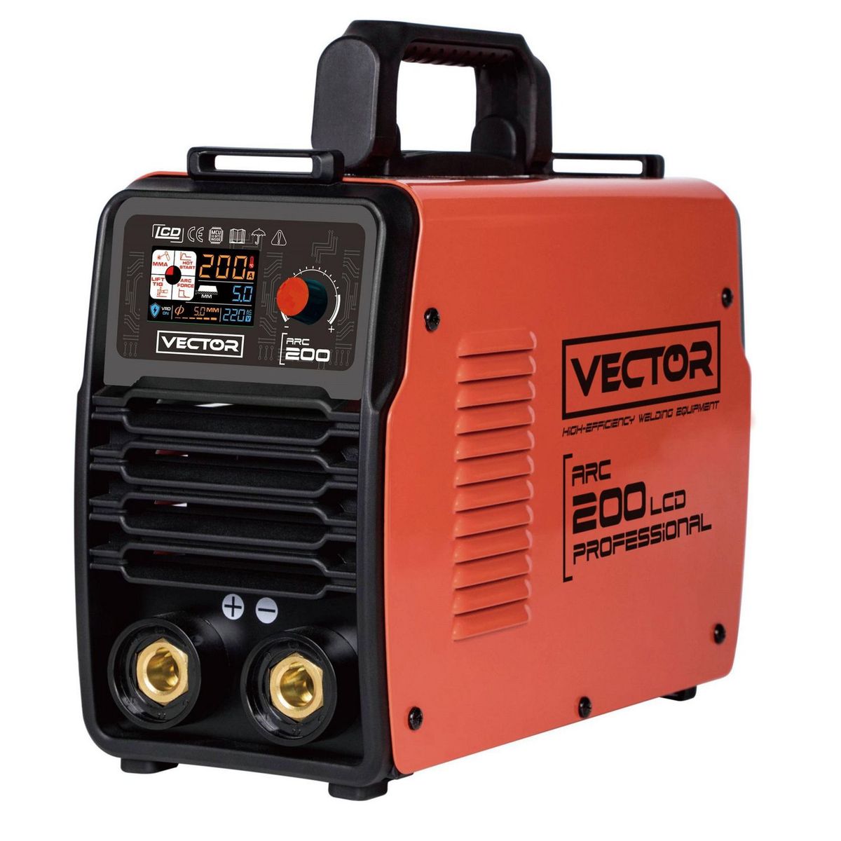 VECTOR - Soldadora Inverter de Arco Profesional LCD ARC-200 PRO Vector
