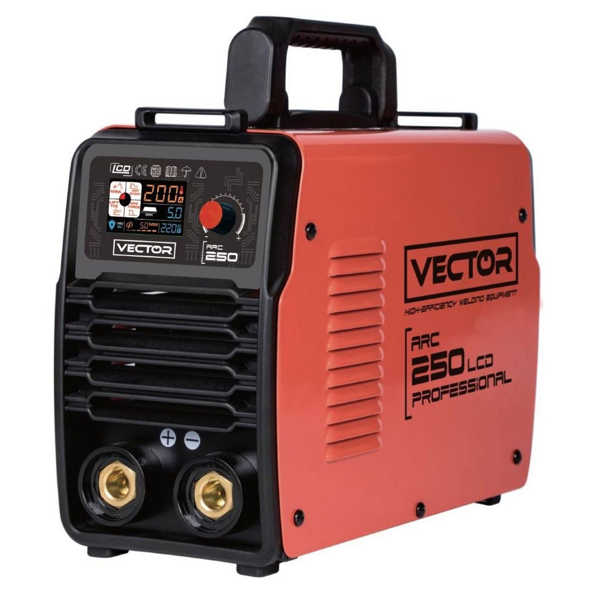 VECTOR - Soldadora Inverter de Arco Prpfesional LCD ARC-250 PRO Vector
