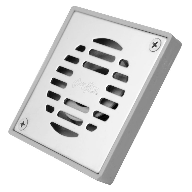 COFLEX - Coladera Cuadrara de Abs con Rejilla De Acero