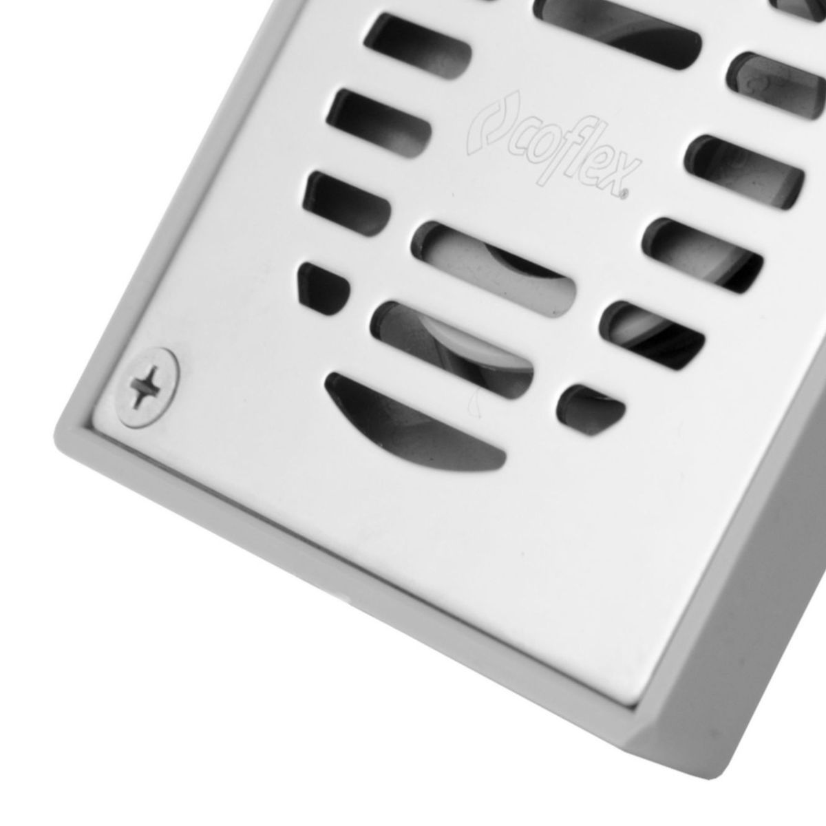COFLEX - Coladera Cuadrara de Abs con Rejilla De Acero