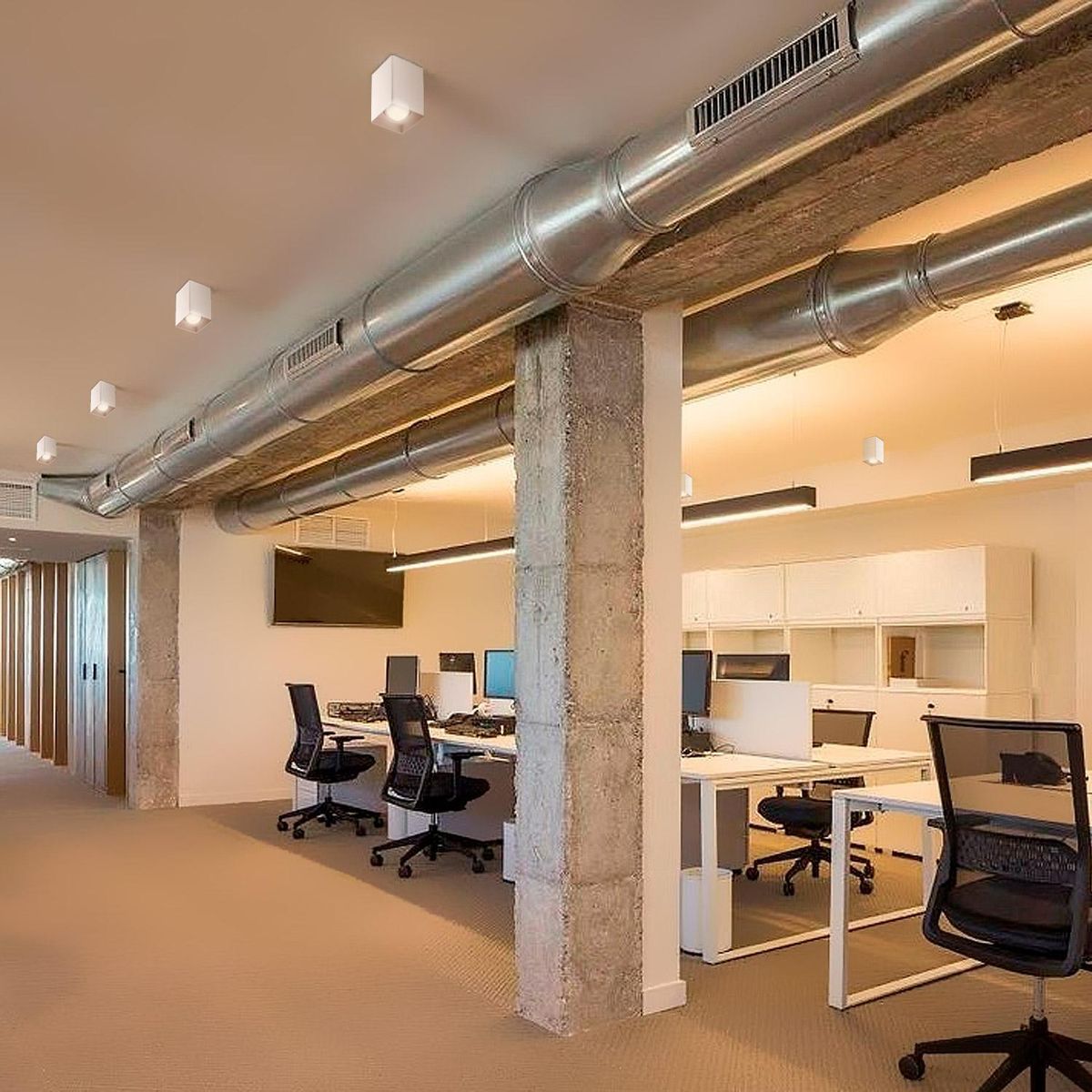 LIGHTECH - Spot Cubo GU10 Blanco