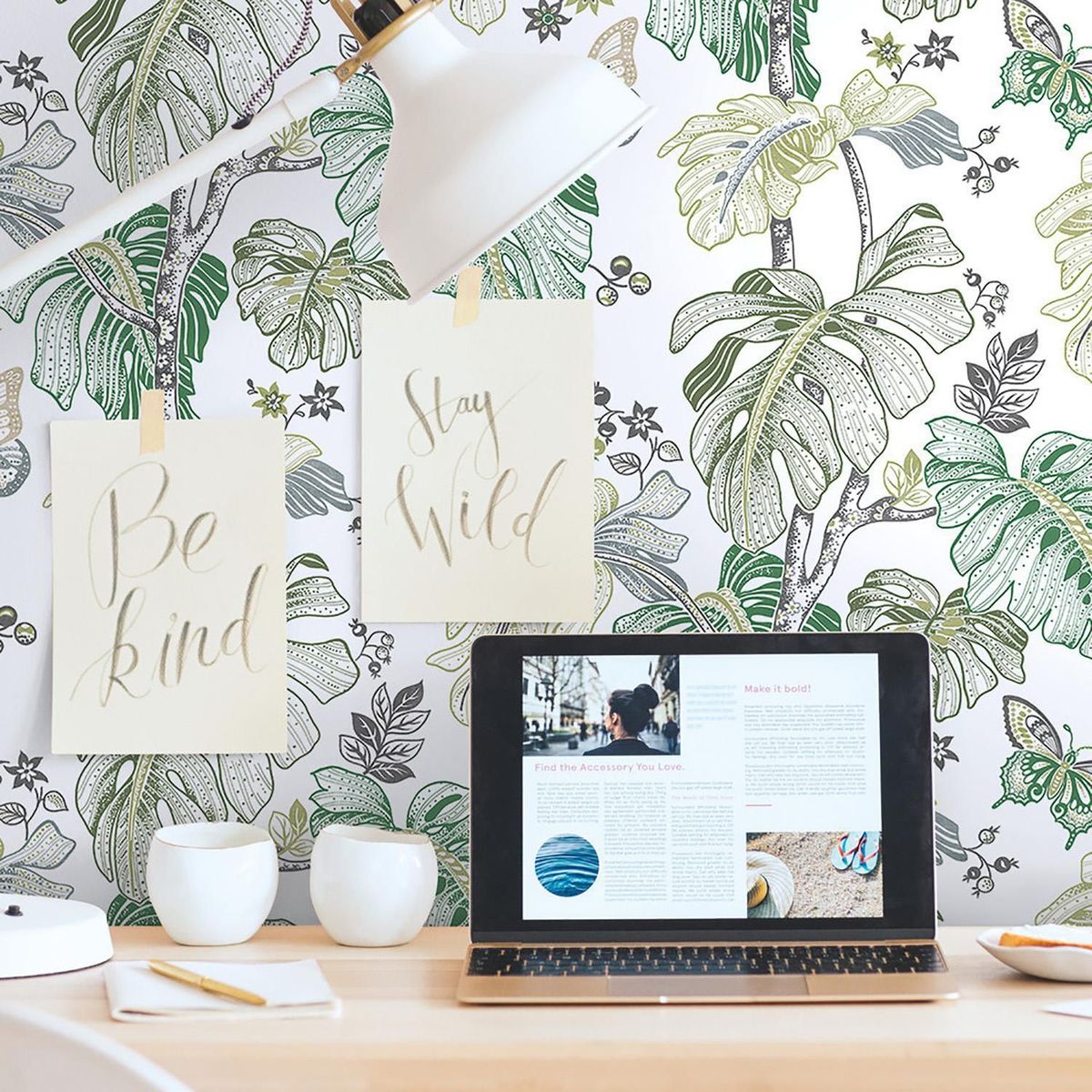 ROOMMATES DECOR - Papel Tapiz Boho Palmeras