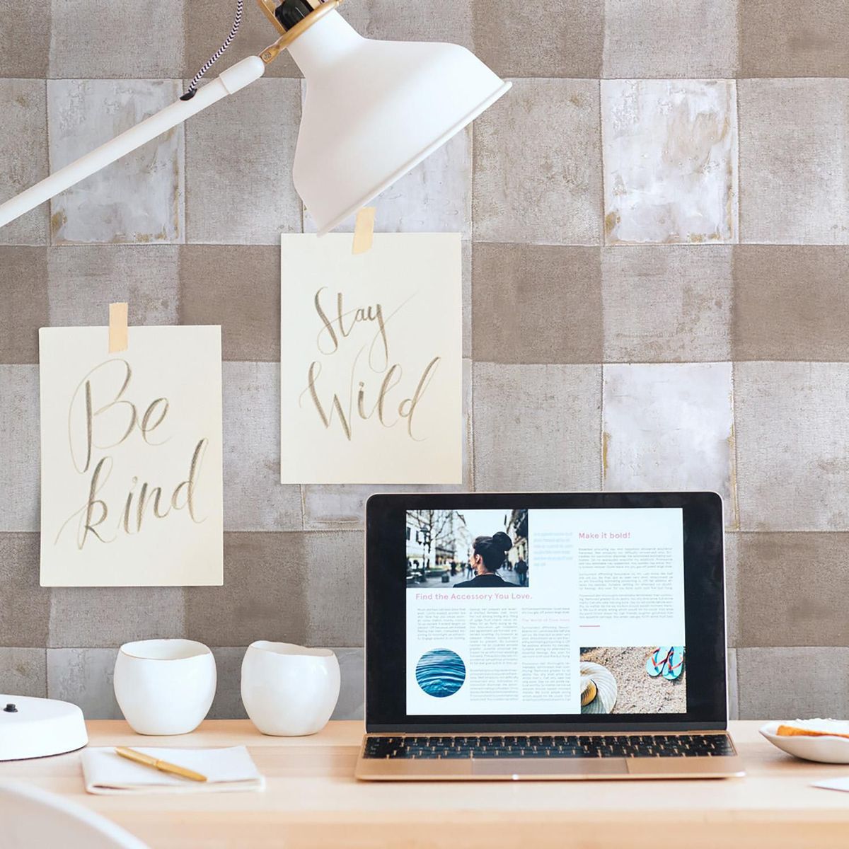 ROOMMATES DECOR - Papel Tapiz Plaid