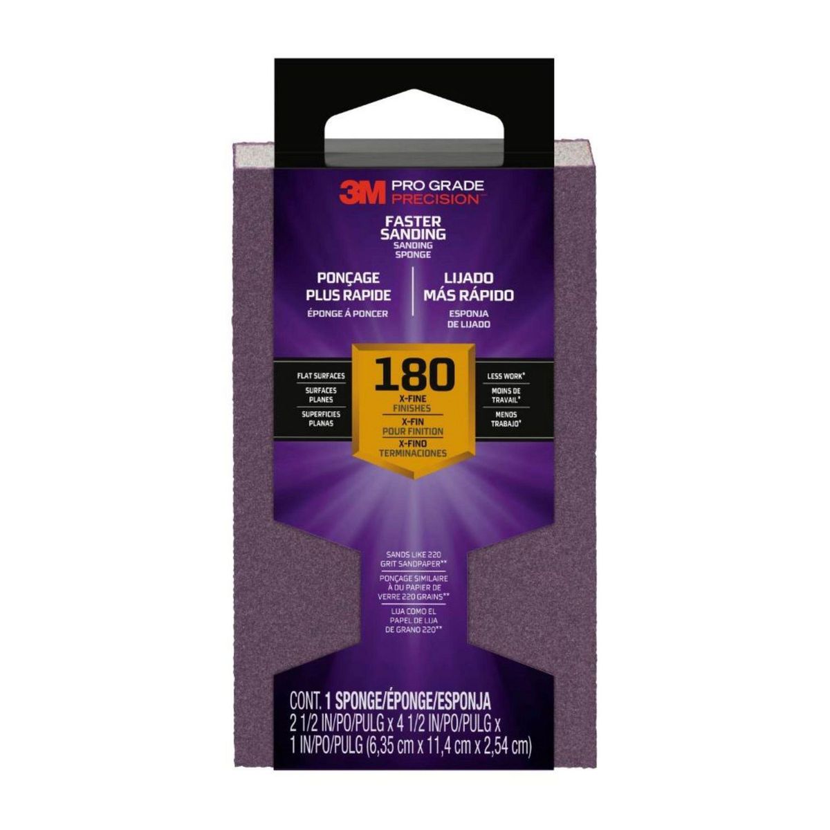 3M - Lija Esponja 3M Pro Grade Precisión Grano 180