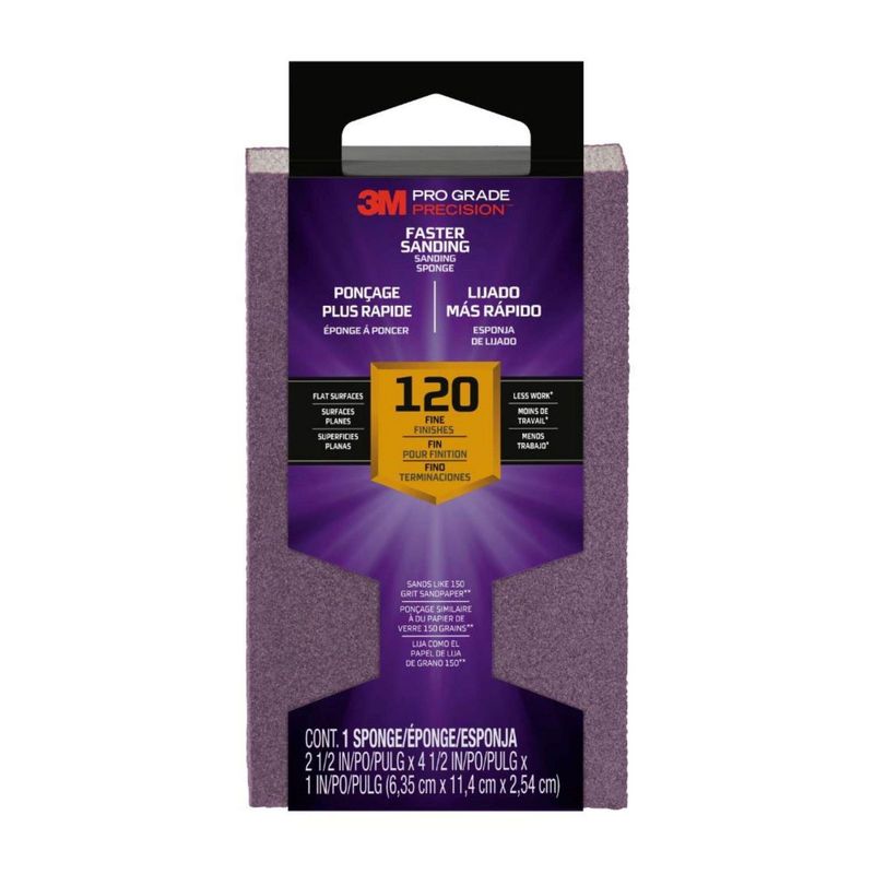 3M - Lija Esponja Grano n 120 3m Grande Precisión Lijado Fino