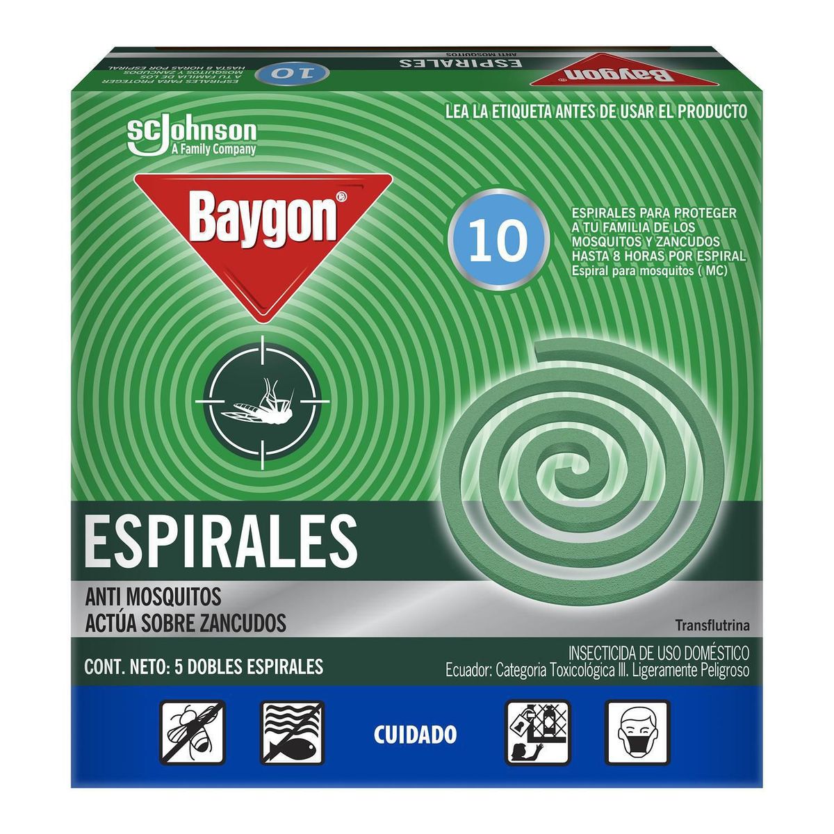BAYGON - Insecticida Baygon en espirales pack 10 unidades