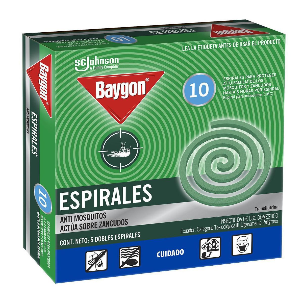 BAYGON - Insecticida Baygon en espirales pack 10 unidades