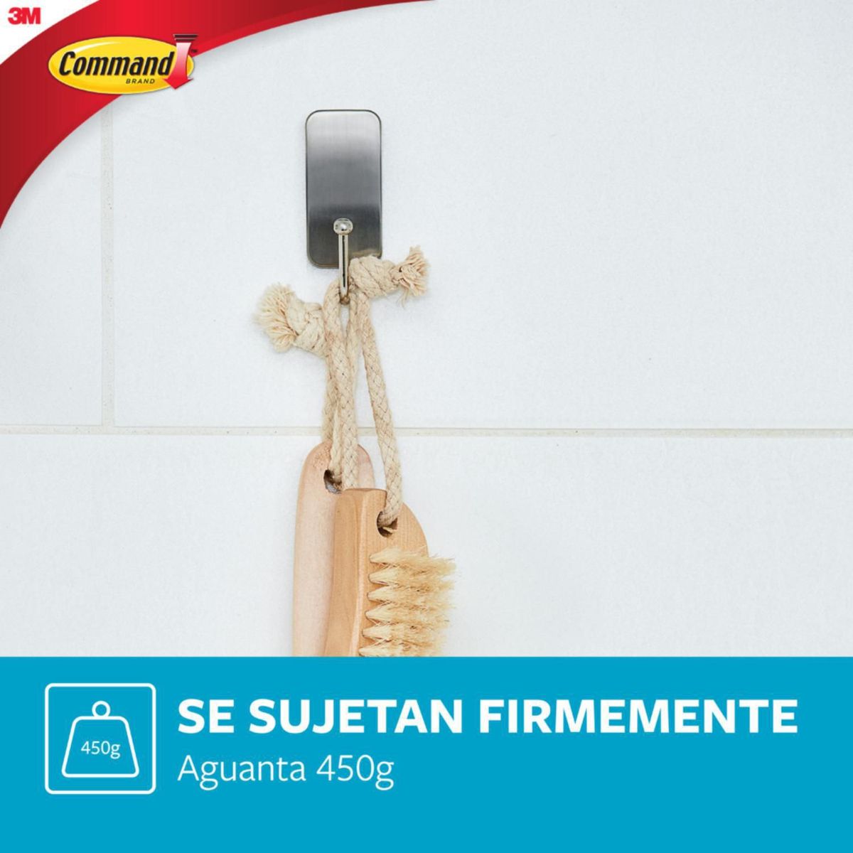 3M - Gancho Pequeño Niquel Baño