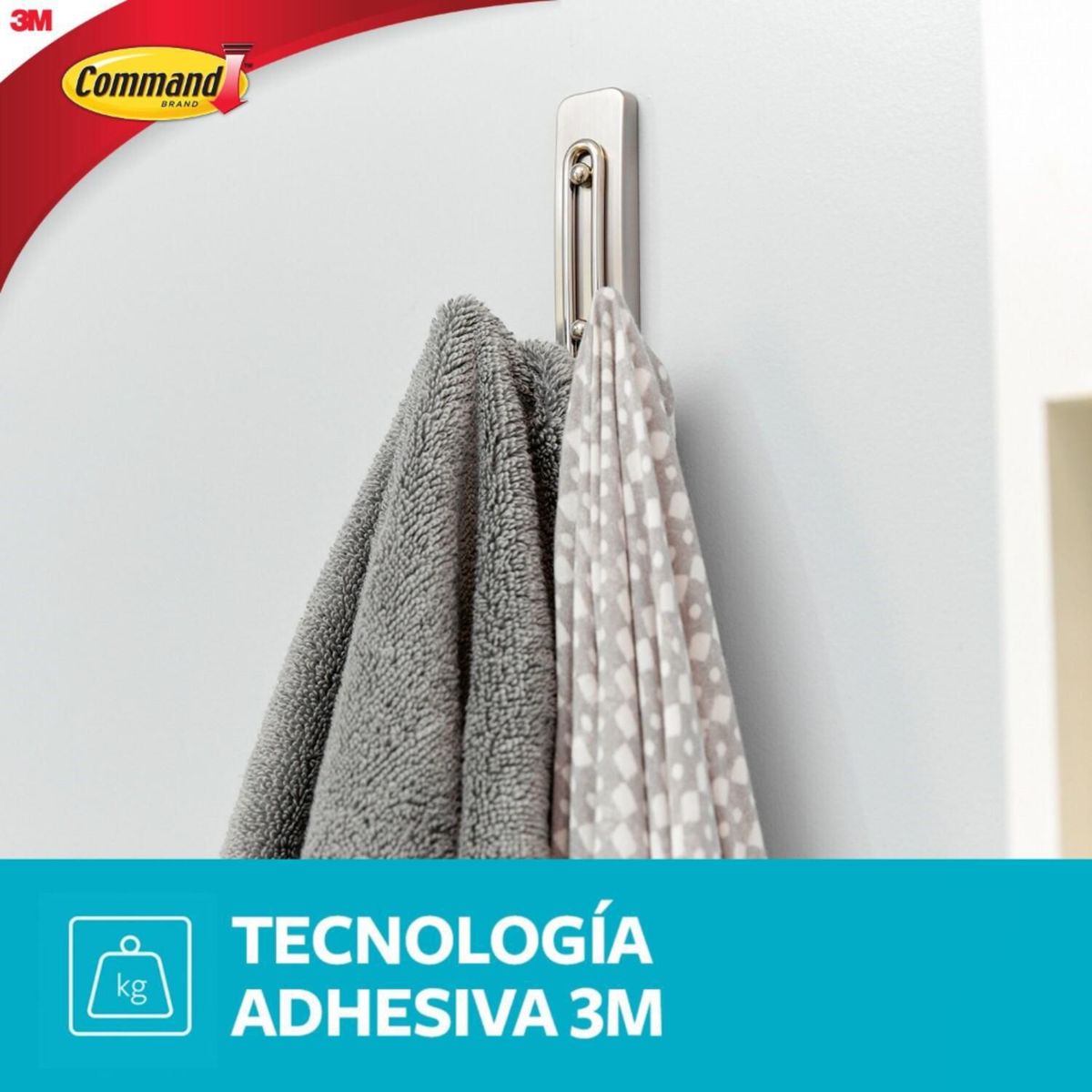 3M - Gancho Grande Niquel Baño