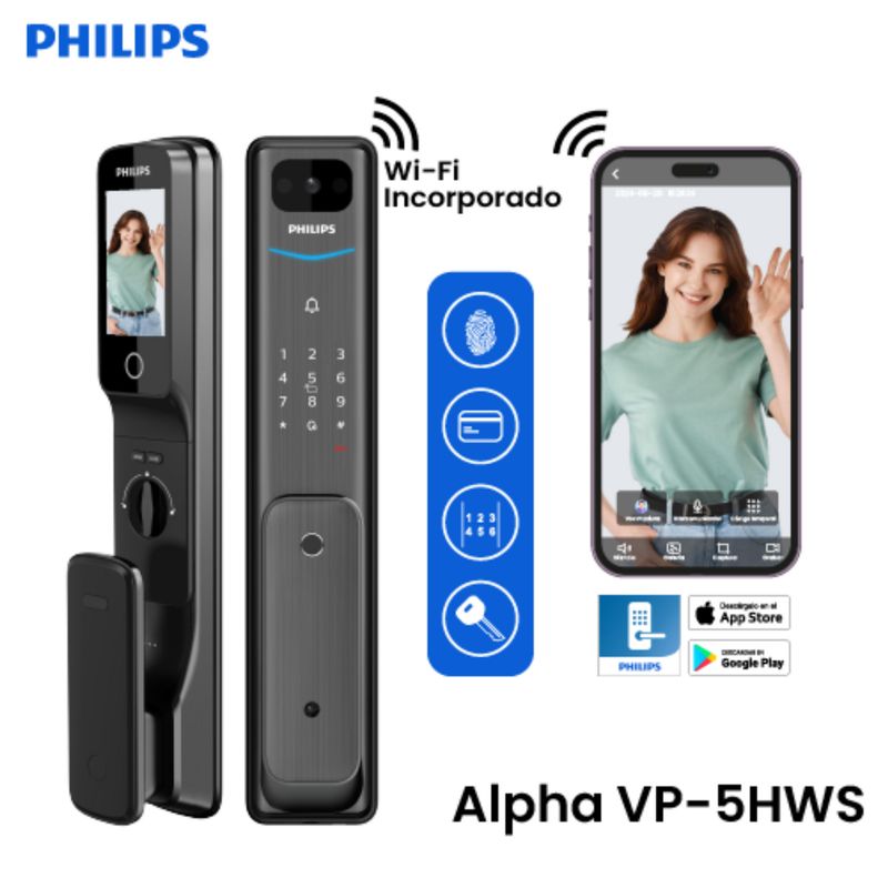 PHILIPS - Cerradura Inteligente Philips Alpha Vp-5Hws