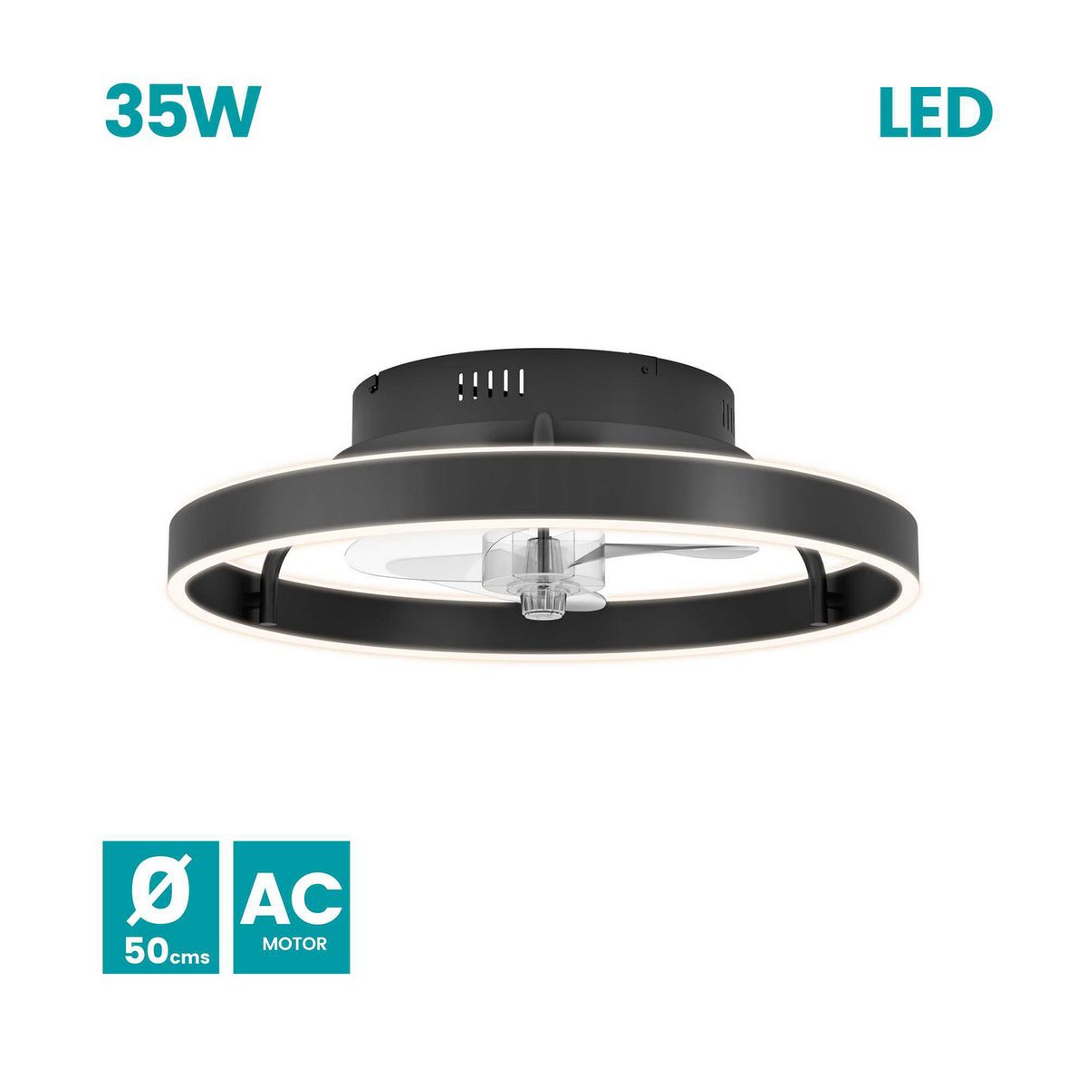 EGLO - Lámpara de techo Ventilador Marinella