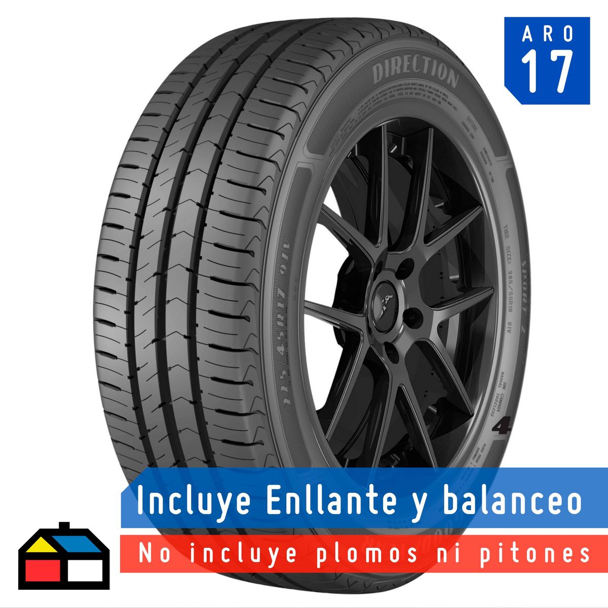 GOODYEAR - Llanta Goodyear 225/45 R17 91V Direction Sport 2