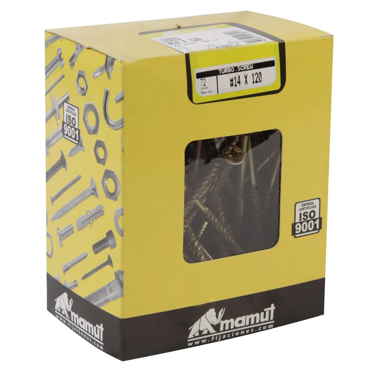 MAMUT - Tornillo para Madera Turbo 60x 120" x 72 unid