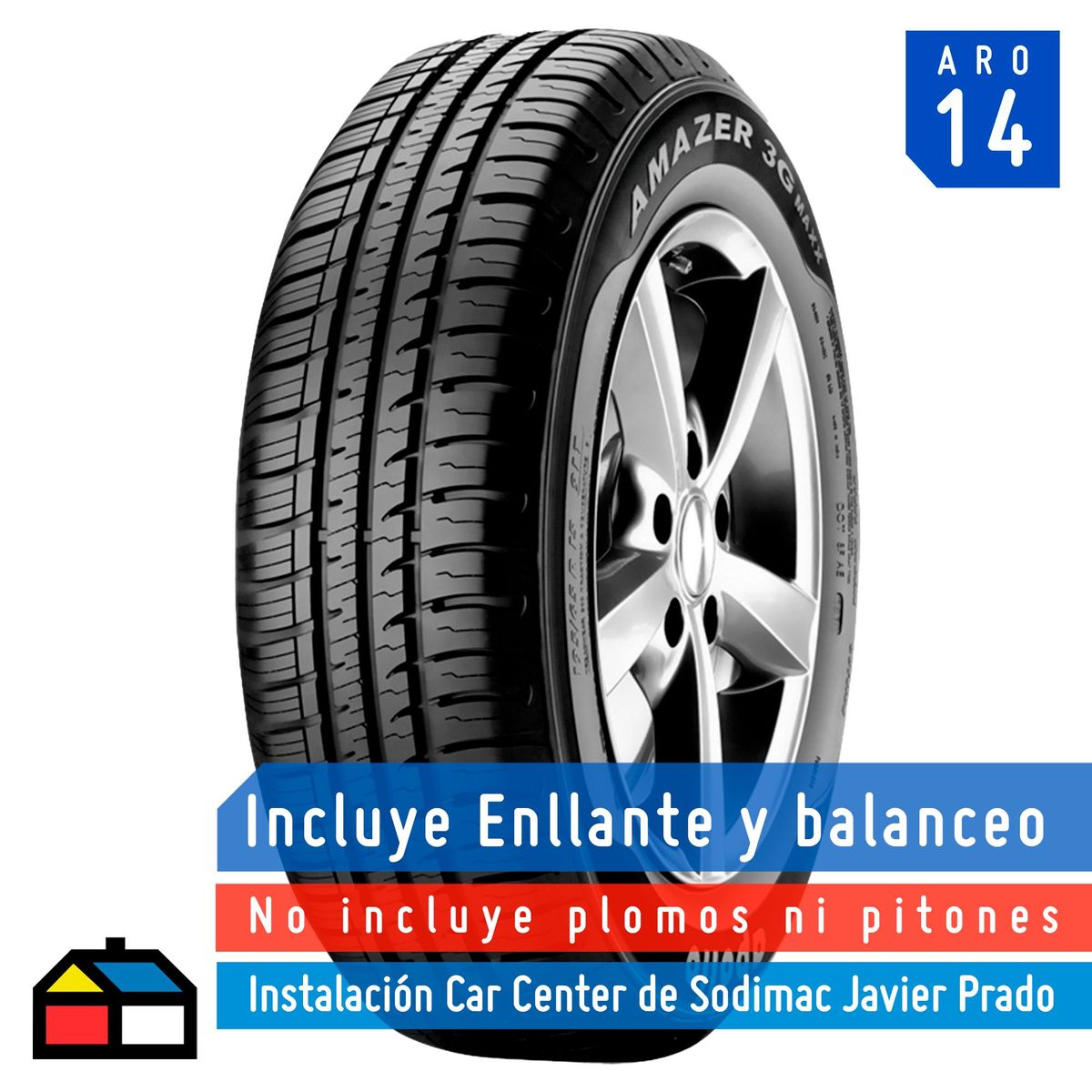 APOLLO - Llanta Apollo Amazer 3G-MAXX 185/70 R14 88T TL