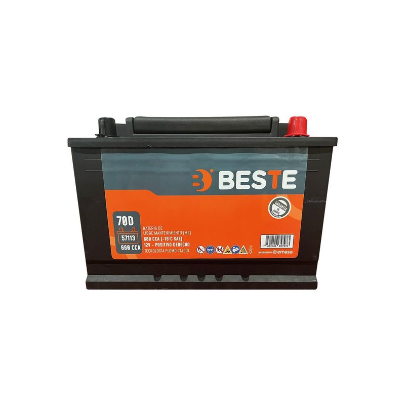 BESTE - Bateria Beste 57113 Lb3 (70Ah/660A)