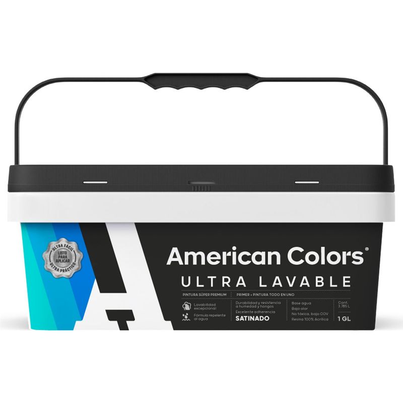 AMERICAN COLORS - Pintura American Ultra Satinado Lleno 1GL