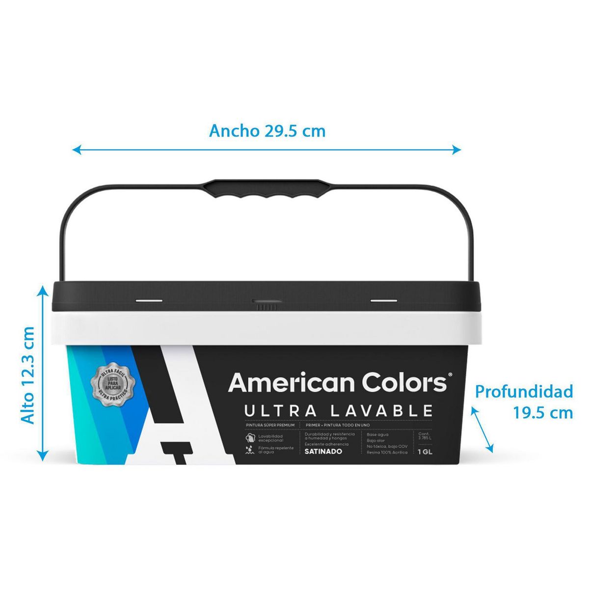 AMERICAN COLORS - Base American Satinado Ultra Lavable Past 1GL