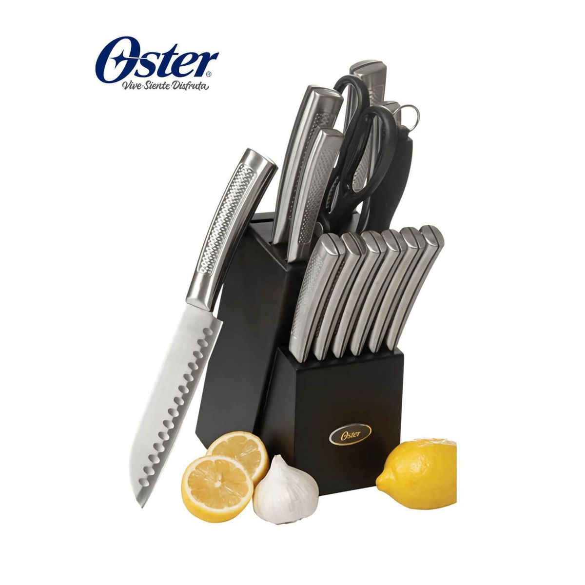 OSTER - Juego de Cuchillos Wellisford 14 Piezas Acero Inoxidable
