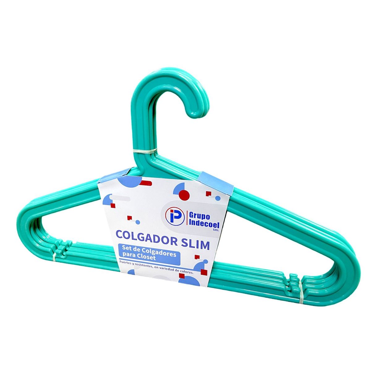 INDECOEL - Set Ganchos Plástico Slim
