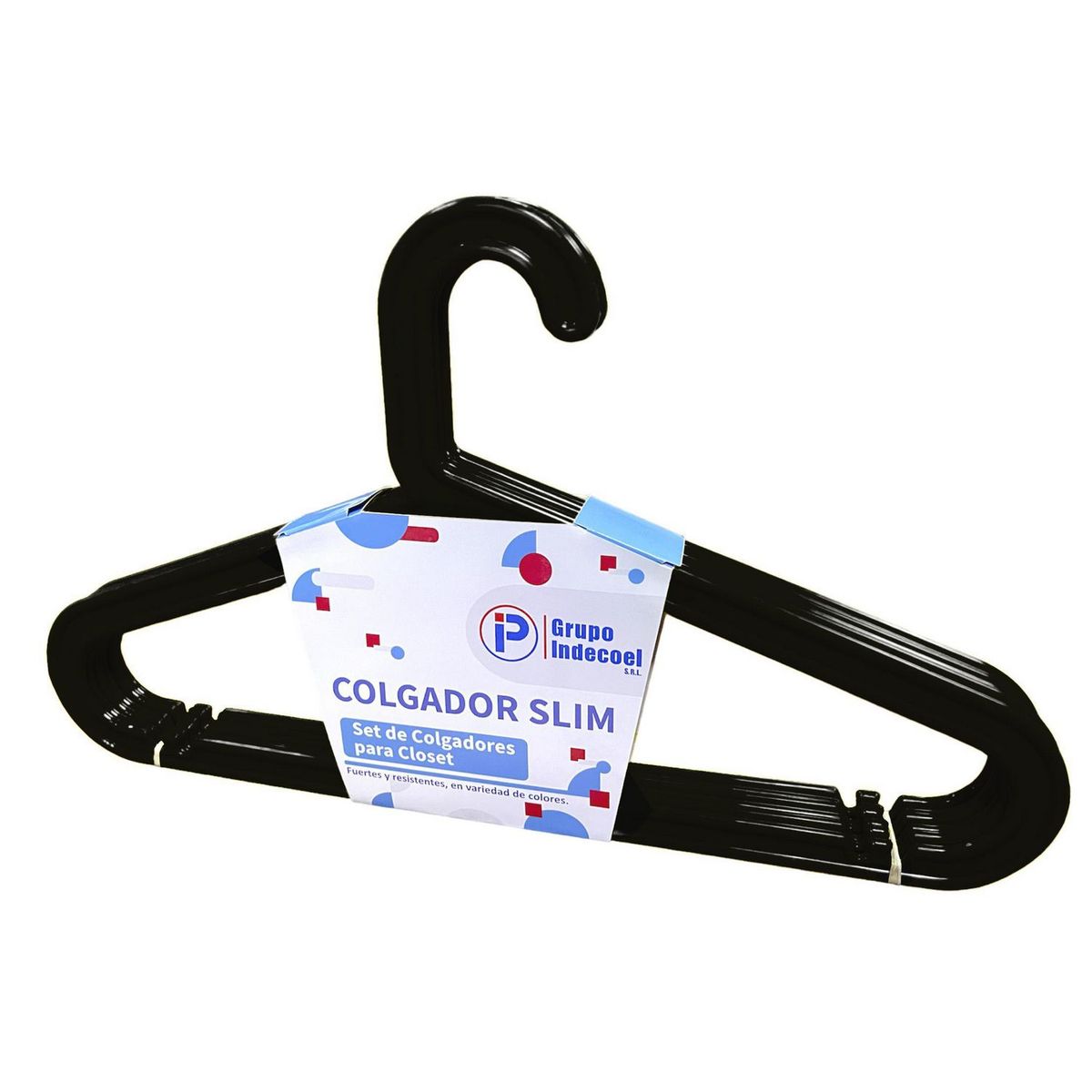 INDECOEL - Set Ganchos Plástico Slim