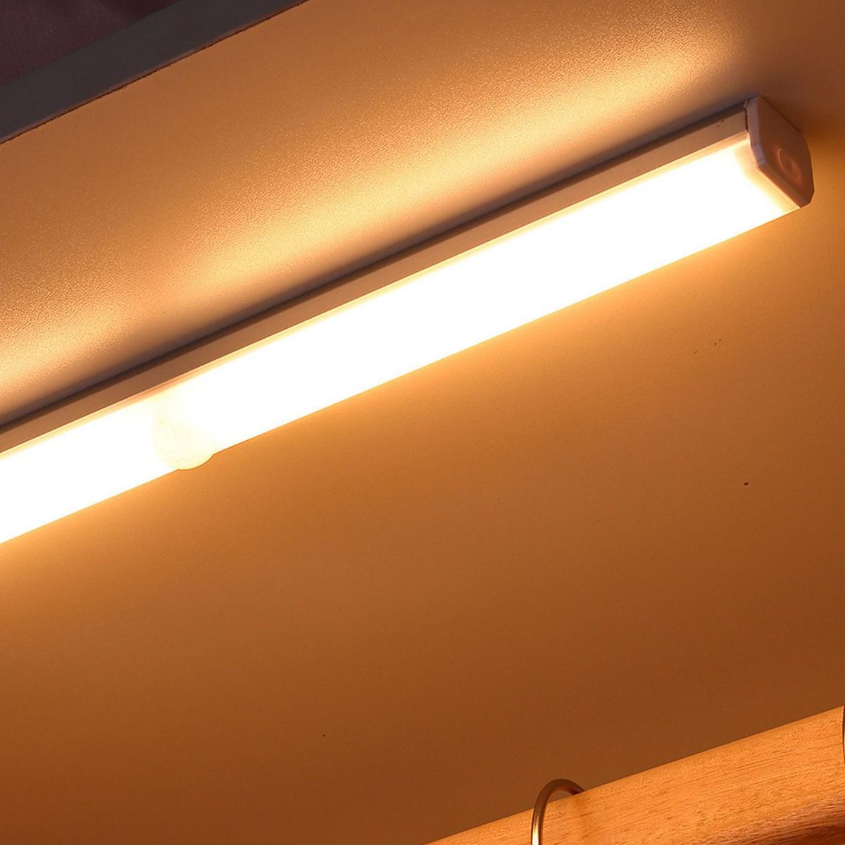 ALLPACK HOME - Luz LED con Sensor de Movimiento Rectangular 30cm Luz Cálida