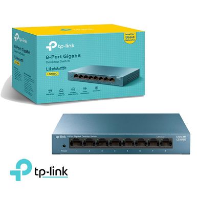 Switch TP-Link LS108G Con 8 Puertos 10/100/1000 Mbps