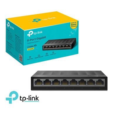 Switch TP-Link LS1008G Con 8 Puertos 10/100/1000 Mbps