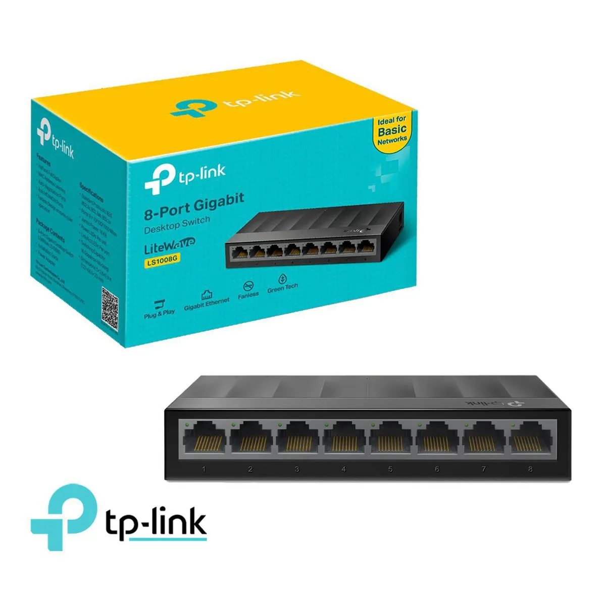TP LINK - Switch TP-Link LS1008G Con 8 Puertos 10/100/1000 Mbps