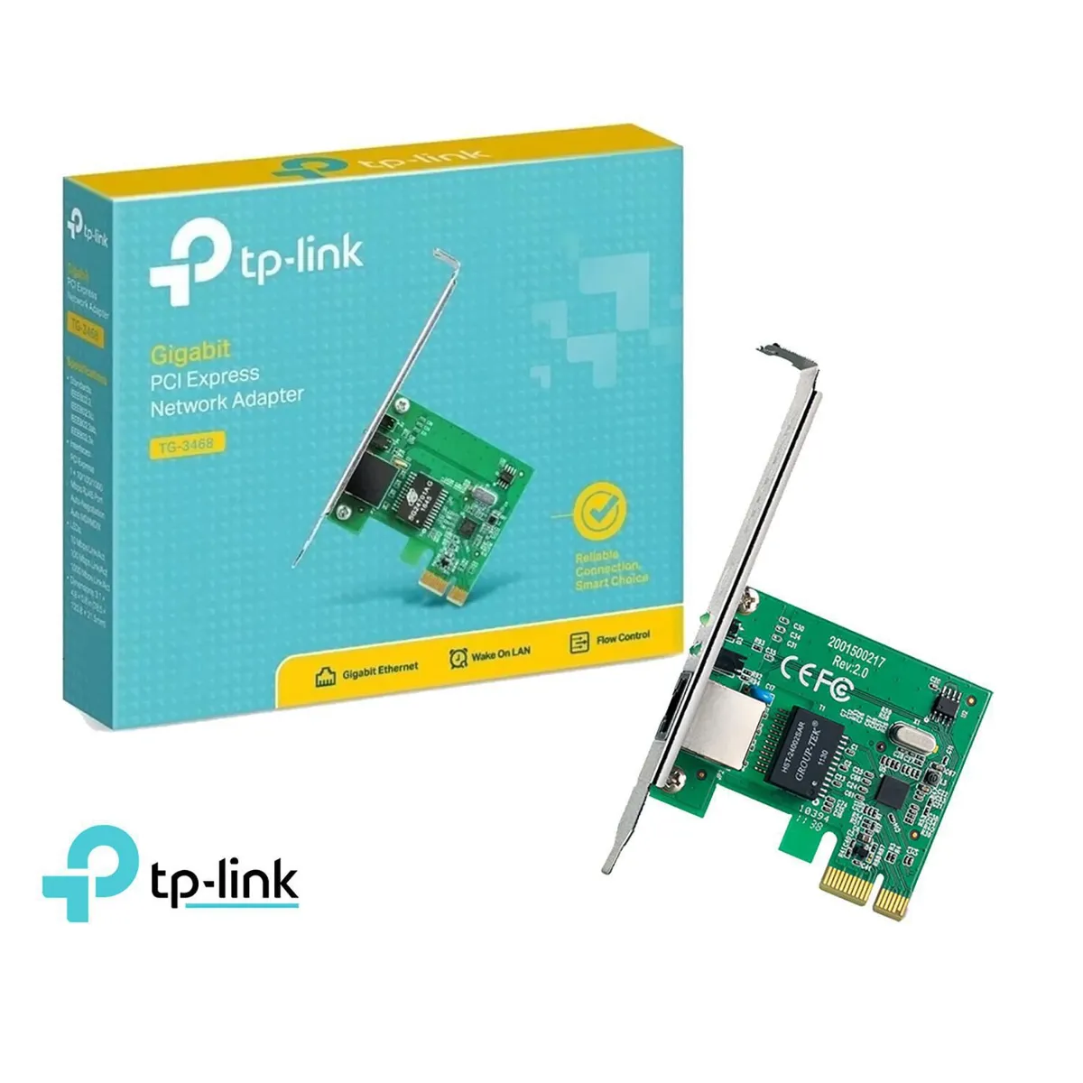 TP LINK - Tarjeta De RedTP-Link Pc Pci Express Gigabit Rj-45 Tg-3468
